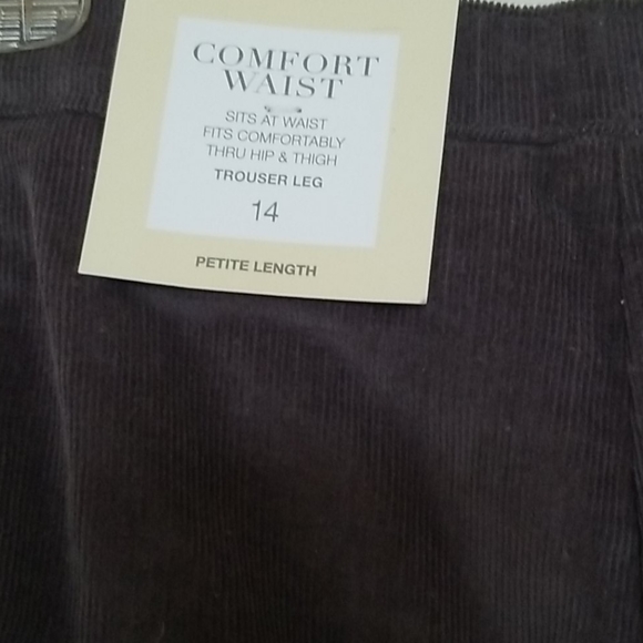 Nwt Cordoury Gray Slacks - Picture 6 of 7